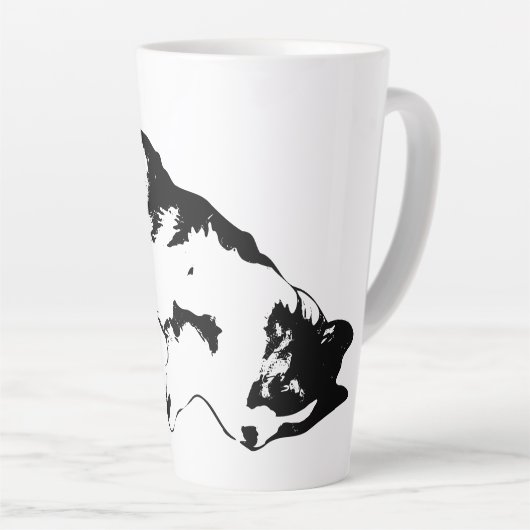 buikgelukzaligheid latte mok (Rechterhoek)