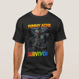 Buikpijn Overlevende Edgy Skeleton T-shirt