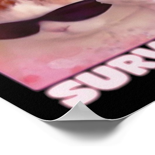 Buikpijn Overlevende kat Grappig Poster (Hoek)