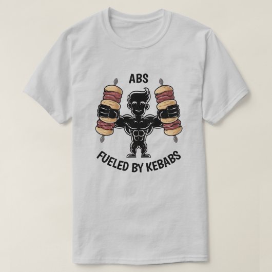 Buikspieren en Kebab T-shirt (Design voorkant)