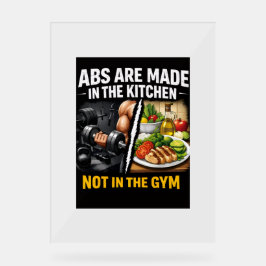 Buikspieren Worden Gemaakt in de Keuken Muurkunst Acryl Bord