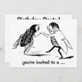  buikvliegers dansend Birthday Party Kaart (Voorkant / Achterkant)