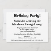  buikvliegers dansend Birthday Party Kaart (Achterkant)