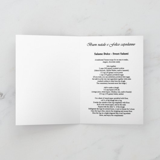 Buikzwam - Chocolate Feestdagen Kaart (Binnen)