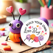 Build a Love Bug Playdough Valentine Label
