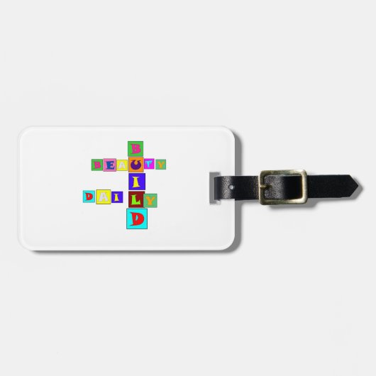 BUILD BEAUTY DAILY Bagage Label (Voorkant horizontaal)