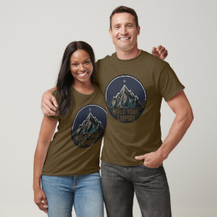 Build Empire Mountain Motivatie Unisex T-shirt