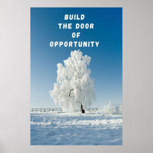 "Build The Door" Inspirerend Wall Art Poster