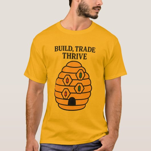 Build, Trade, Thrive Trader T-shirt (Voorkant)