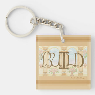 BUILD Vierkante Sleutelhanger