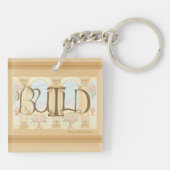 BUILD Vierkante Sleutelhanger (Achterkant)