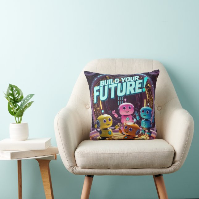 Build Your Future with Kids in Space Kussen (Stoel)