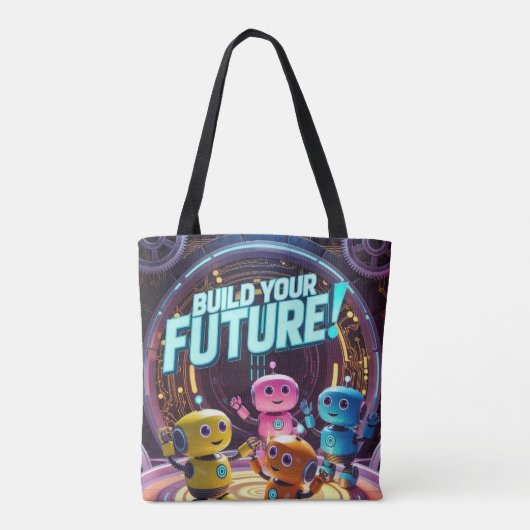Build Your Future with Kids in Space Tote Bag (Achterkant)