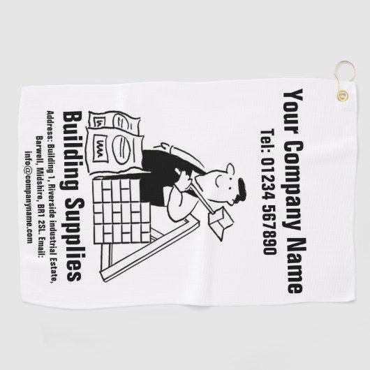Builder Building Services Promotion Golfhanddoek (Horizontaal)