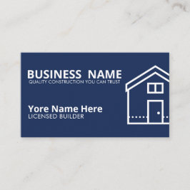 Builder Business Card Template bewerkbare aannemer Visitekaartje