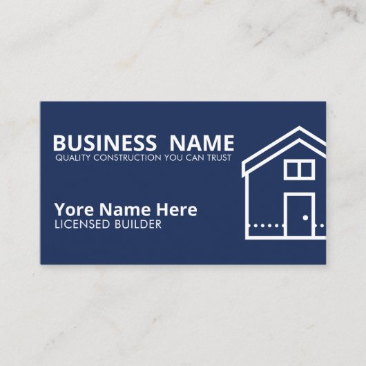 Builder Business Card Template bewerkbare aannemer Visitekaartje (Voorkant)