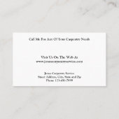 Builder Contractor Construction Business Card Visitekaartje (Achterkant)