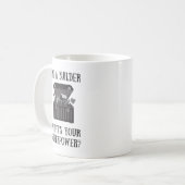 Builder Handyman Fix IT Superheld Superpower Mok (Voorkant links)