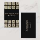 Builder Manager Construction General Contractor Visitekaartje (Voorkant / Achterkant)