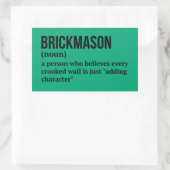 Builder Mason Definition Design Rechthoekige Sticker (Tas)