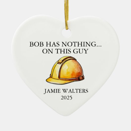 Builder Ornament Construction Worker Gift (Voorkant)