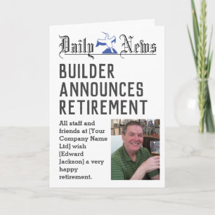 Builder Retirement Kaart om te personaliseren