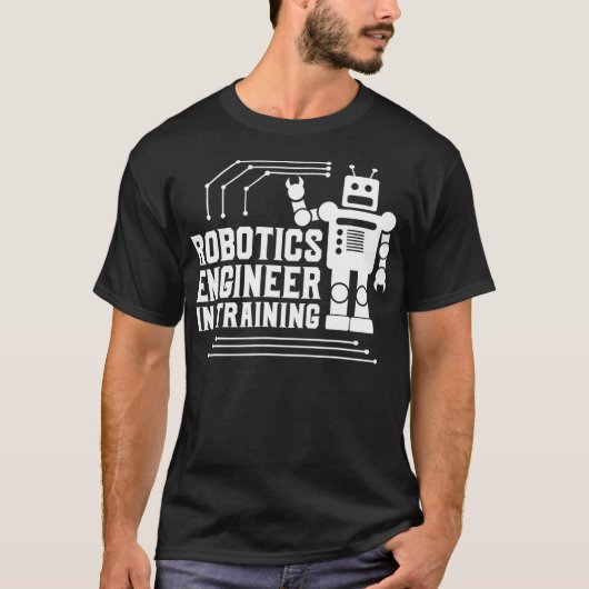 Builder Robot Lover Tee Robotics Engineer In Train T-shirt (Voorkant)