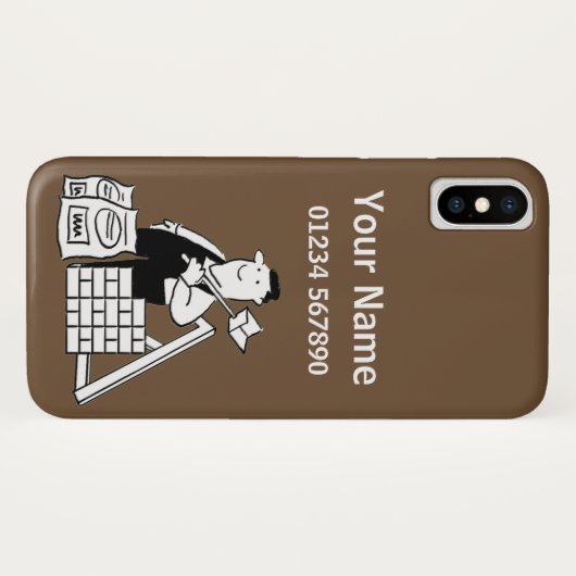 Builder Theme Cartoon Case-Mate iPhone Case (Achterkant (horizontaal))