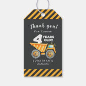 Builder-Themed Party for 4-Year-Old Boy Cadeaulabel (Voorkant)
