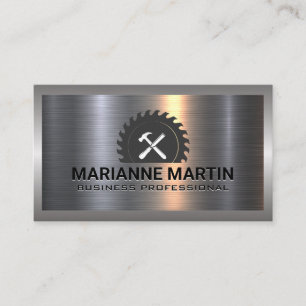 Builder Tools Logo Metalen achtergrond Visitekaartje