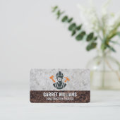 Builder Worker Logo | Beton en Grond Visitekaartje (Staand voorkant)