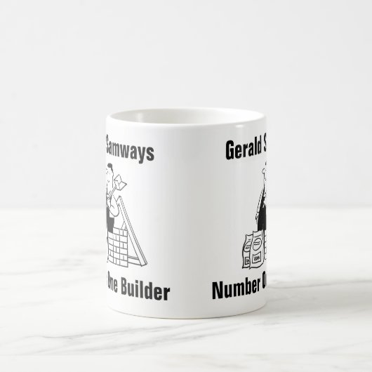 Builders Cartoon Mok om naam toe te voegen (Center)