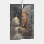 Building a Snowman Glas Ornament (Voorkant Rechts)