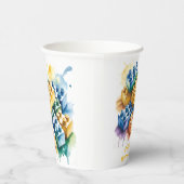 Building Block Splash Boy Birthday Party Papieren Bekers (Rechts)