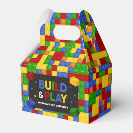 Building Blocks Birthday Party Favor Box Bedankdoosjes