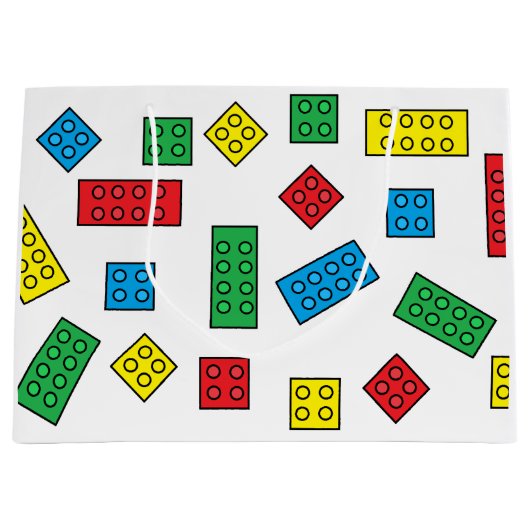 "Building Blocks" Grote Gift Bag Large Cadeautasje (Voorkant)