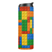 Building Blocks Pattern skin Toy Play Bricks Thermosbeker (Gedraaid links)
