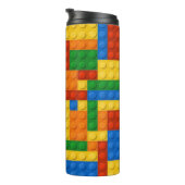 Building Blocks Pattern skin Toy Play Bricks Thermosbeker (Geroteerd rechts)