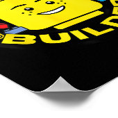 Building Bricks Birthday Builder Blocks Figure  Poster (Hoek)