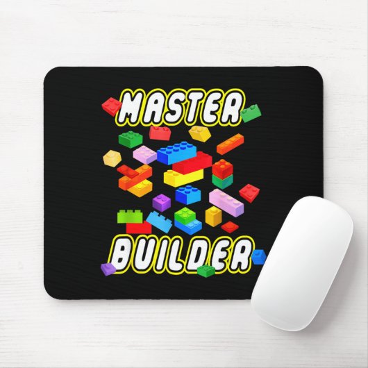 Building Bricks Master Builder Construction Block  Muismat (Met muis)