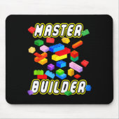 Building Bricks Master Builder Construction Block Muismat (Voorkant)