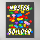 Building Bricks Master Builder Construction Block Poster (Voorkant)