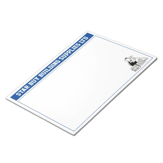 Building Company Notice to Personalise. Notitieblok (Schuin)