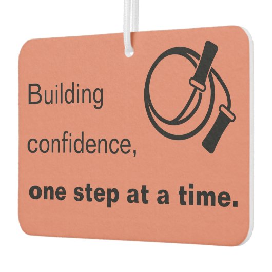 Building Confidence, One Step at a Time - Orange Luchtverfrisser (Links)