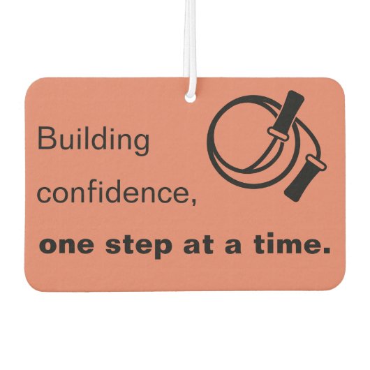 Building Confidence, One Step at a Time - Orange Luchtverfrisser (Voorkant)