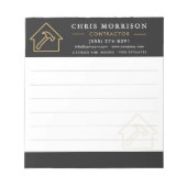 Building Construction Black Gold Notitieblok (Voorkant)