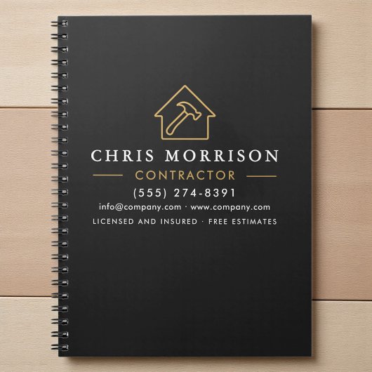 Building Construction Black Gold Notitieboek