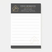 Building Construction Black Gold Post-it® Notes (Voorkant)