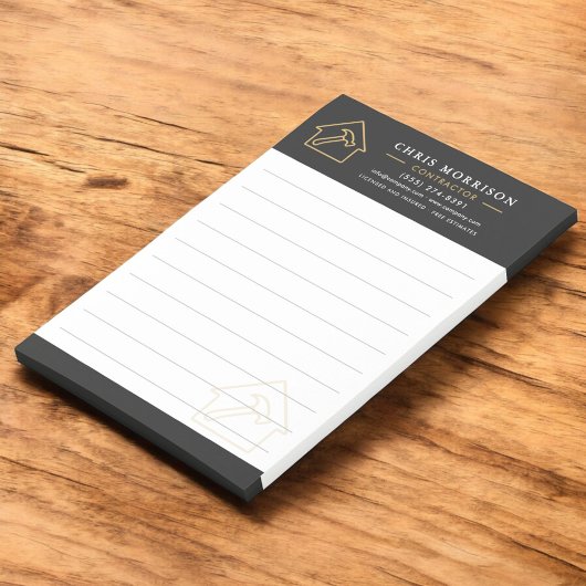 Building Construction Black Gold Post-it® Notes