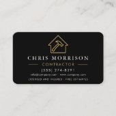 Building Construction Black Gold Professional Visitekaartje (Voorkant)